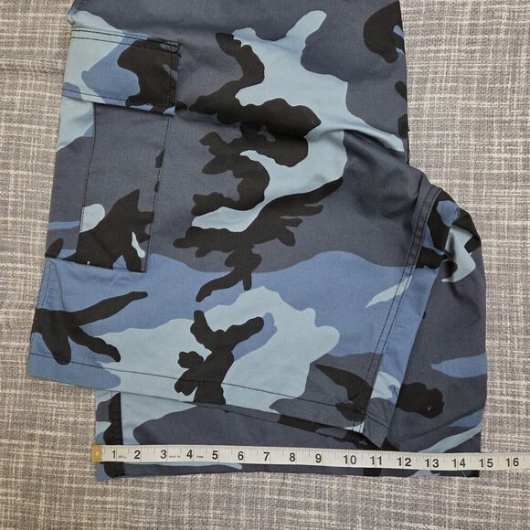 NWOT ROTHCO Military BDU Cargo Shorts Camo Blue 10.5 inseam Men's XXL Reg 43-47" - Picture 7 of 13
